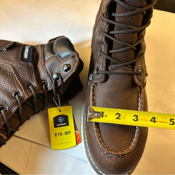 SUREWAY Mens 8" Heavy Duty Waterproof Work Boots for Men Composite 819-WP Size14 - Picture 9 of 12